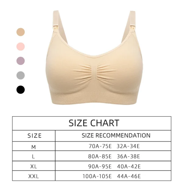 Reggiseno per allattamento taglie forti di alta qualità Reggiseno per allattamento traspirante per donna Intimo per allattamento Reggiseno per maternità senza cuciture Push Up 6