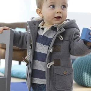 Cappotto capispalla autunno inverno in pile con cappuccio per bambina e bambina 1