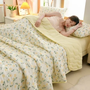 Nuova coperta floreale primaverile estiva per trapunta singola doppia morbida e delicata sulla pelle, comoda e traspirante, per aria condizionata 1