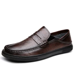Nuove scarpe casual in pelle da lavoro con suola morbida per uomo Primavera Autunno Nuove scarpe da fagiolo firmate Moda maschile Mocassini di lusso Uomo 1