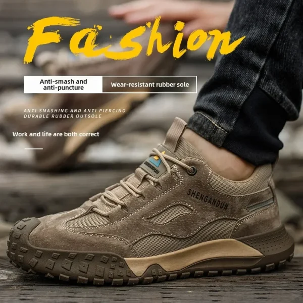 Scarpe da lavoro anti-sfondamento con punta in acciaio Scarpe antinfortunistiche industriali antiforatura da uomo Stivali antinfortunistici antiscottatura per elettricista 2