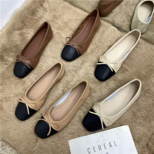 Di grandi dimensioni 44 45 46 47 48 Scarpe basse da donna Primavera Autunno Arco Nuovo Punta quadrata Scarpe basse da donna mocassini donna zapatos mujer 1