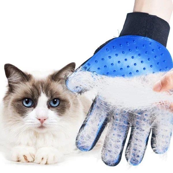 Nuova vendita calda 1PC Gatto Capelli Rimuovere Guanti di gomma Pet Bellezza Pulizia Toelettatura Efficace Massaggio Pettini per cani Spazzola galleggiante 6 colori 2