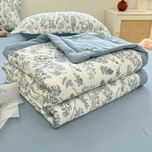 Estate Full Queen Divano traspirante Letto da ufficio Trapunte da viaggio Coperta da tiro Trapunta per aria condizionata Trapunta sottile e leggera 1