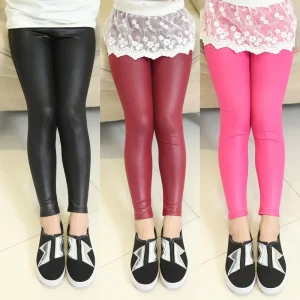 2022 moda per bambini pantaloni per bambini leggings per bambina 4-12 anni pantaloni per bambini in pelle sottile pantaloni per bambini pantaloni per bambina leggings per bambini 1