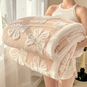 2025 autunno e inverno nuova cationica Shu coperta di cotone ufficio siesta scialle coperta termica divano coperta per la casa senza federa 1