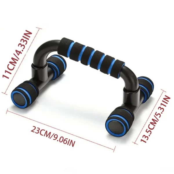 Barra di supporto push-up antiscivolo a forma di H Supporto per fitness domestico Power Rack Maniglie per palestra Barre push-up Braccio per esercizi Allenamento muscolare toracico 2