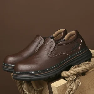 2024 Quattro stagioni ​ Scarpe Oxford da uomo Autunno Inverno Suole fatte a mano con scarpe in cotone felpato Scarpe da lavoro per il tempo libero da uomo 1
