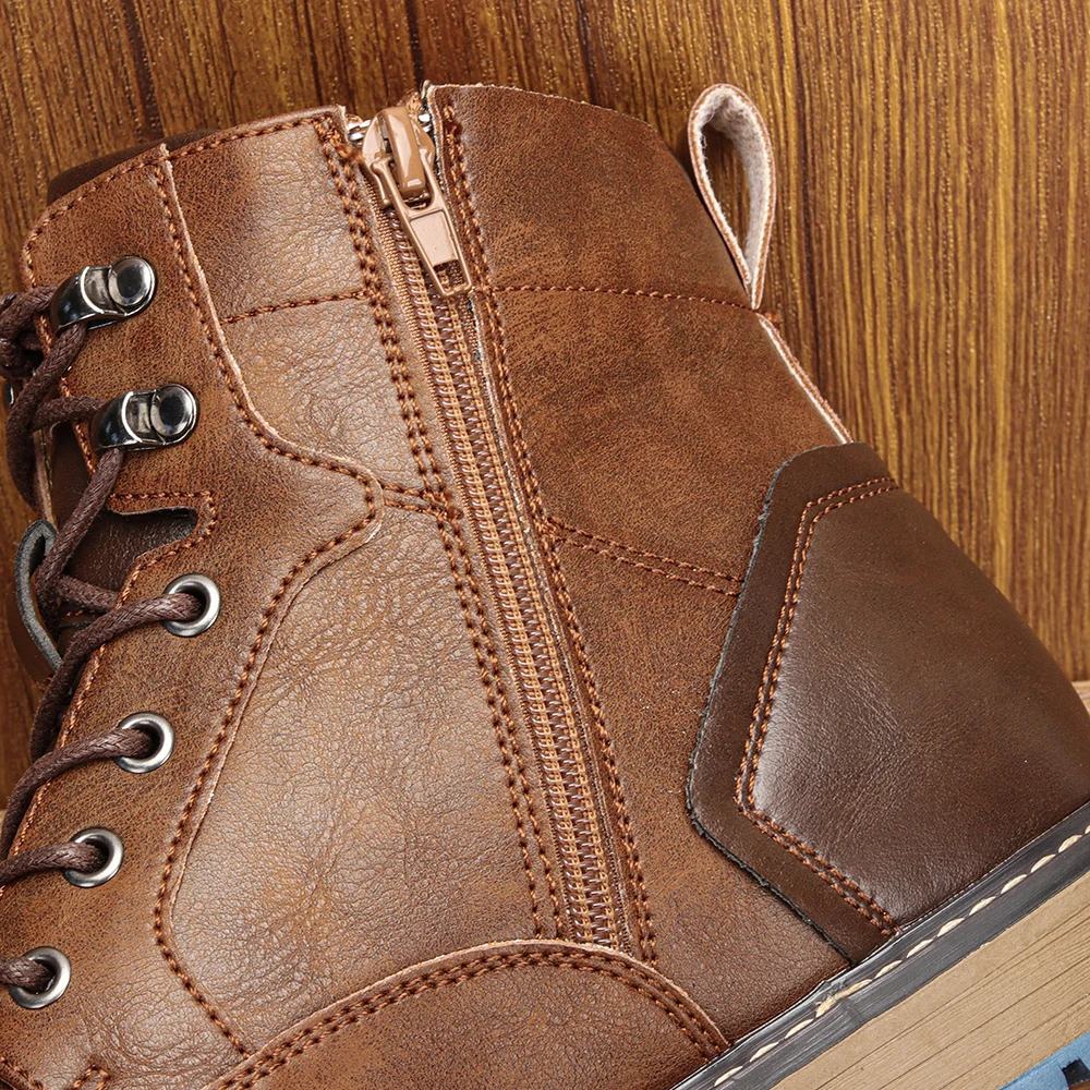 Stivali da uomo stile americano Marca 2025 Stivaletti comodi di nuova moda in pelle # 613 3