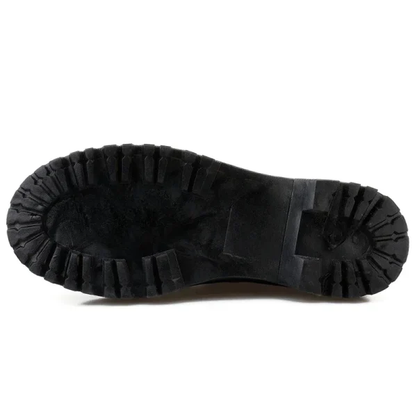 Stivali da donna Stivali con plateau in vera pelle Scarpe da moto Cerniera frontale Suole ottiche Moda Stivali invernali da uomo punk sexy 35-46 4