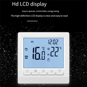 ABXH White Wall Mounted Heating Thermostat For Boilers Weekly Programmable Thermostat 1