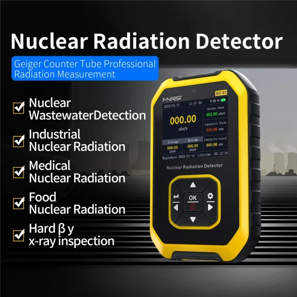 Rilevatore di radiazioni nucleari GC-01 Contatore Geiger Rilevatore di raggi X a raggi γ Rivelatore di raggi β Tester di radioattività del marmo Dosimetro personale 2
