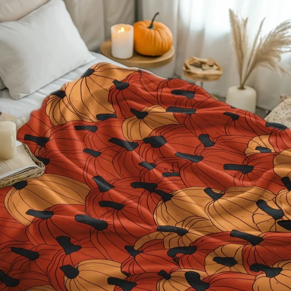 1PC Tema Halloween Giro Zucca Gatti neri Coperta sottile Regali per amici di famiglia Divano letto Auto Casa Campeggio Uso per tutte le stagioni 3