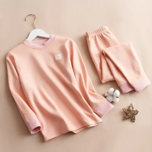 Set di biancheria intima termica per bambini 7A antibatterico autunno inverno vestiti caldi bambini lana natura seta Teen Boys Girls Loungewear 4