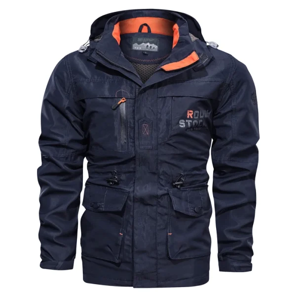 Giacca da esterno da uomo Primavera Autunno Nuova giacca casual con cappuccio da uomo Giacca a vento antivento da uomo Giacca da campeggio da uomo 3