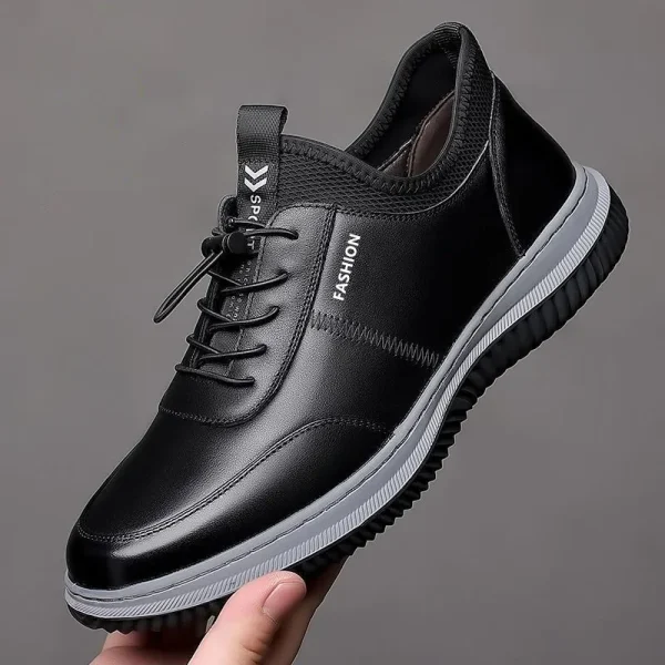 Nuove scarpe da uomo in pelle PU Lightwear Sport per scarpe da uomo traspirante stringate comode scarpe Casual da corsa Sneakers maschili all'aperto 2