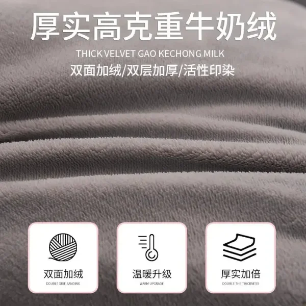 Trapunta in lana di agnello inverno addensato caldo singolo doppio dormitorio trapunta nucleo latte flanella coperta piumino autunno e inverno 5