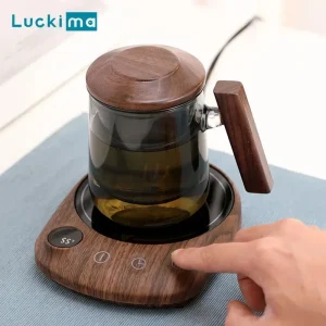 Piastra riscaldante elettrica per bevande 200W Smart Tea al latte Tazza da caffè Scaldatazze per scrivania 5 temperature con timer Spegnimento automatico 1