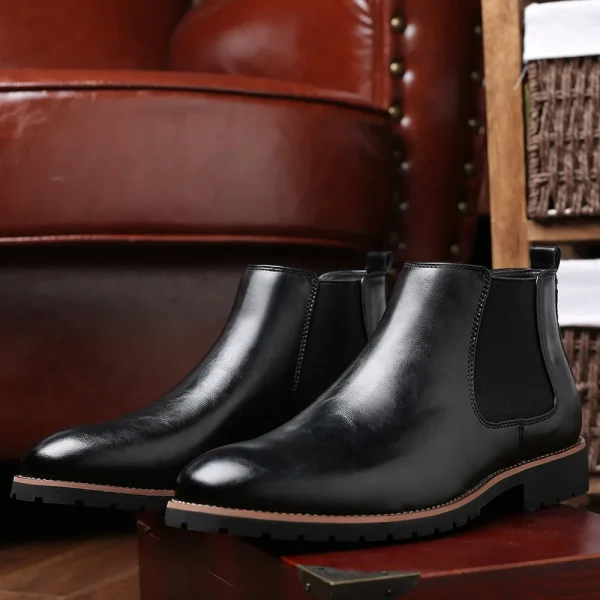 Stivali da moto scarpe in pelle stivali eleganti da uomo Coiffeur scarpe firmate stivaletti da uomo scarpe formali italiane abito taglie forti 2