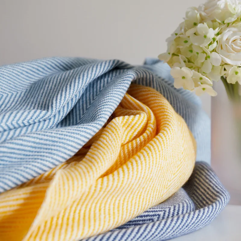 Nordic Stripes coperta copridivano letto fine asciugamano decorazione camera da letto coperta per il tempo libero scialle morbido caldo Boho Decor copriletto 5
