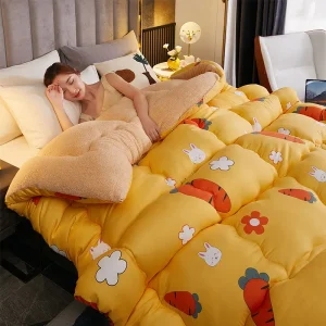 Inverno 5 kg trapunta in velluto di agnello dormitorio singolo doppio casa hotel trapunta nucleo 1,5 m addensato 1,8 m trapunta di lusso trapunta super calda 1