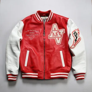 Giacca da uomo in vera pelle con ricamo addensare primo strato in pelle di vacchetta in pelle invernale classico caldo abiti da Baseball cappotto 1