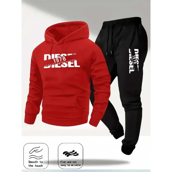 Autunno e inverno nuova felpa con cappuccio abbigliamento sportivo moda sportiva felpa con cappuccio felpa casual e pantaloni due in uno 2
