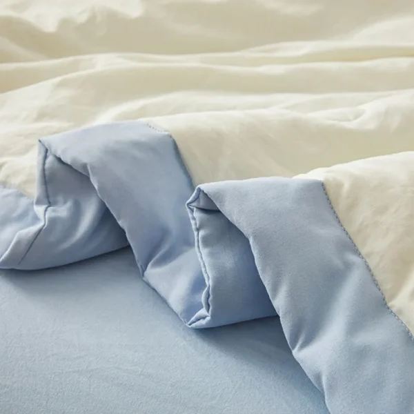 1 pezzo di comodo piumino estivo sottile lenzuolo delicato sulla pelle/letto matrimoniale/lenzuolo grande tinta unita leggero 5