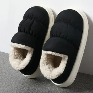 QYCKABY Scarpe Peluche Per Le Donne Ciabatte Coperta Esterno Inverno Casa Caldo Soffici Stivali Antiscivolo Pelliccia di Cotone Scarpe Da Ginnastica Da Uomo All'aperto 1