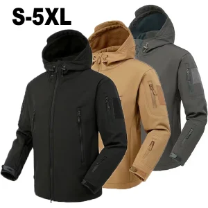 Uomo Autunno Inverno SoftShell in pile Giacche impermeabili Cappuccio maschile Cappotti Pesca Escursionismo Campeggio Arrampicata Pantaloni da sci Pantaloni 1