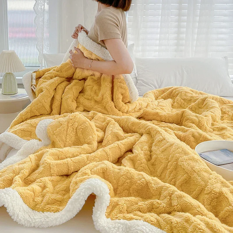Coperta in pile reversibile Extra lunga Fuzzy accogliente per divano letto divano campeggio e viaggio caldo leggero soffice morbido peluche 4