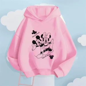 Felpa per bambini Cartoon Topolino e Minnie Felpa con cappuccio per ragazzi e ragazze di nuova moda autunno e inverno 1