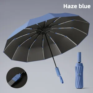 Ombrello pieghevole automatico resistente antivento, 264 stecche in fibra di vetro rinforzata, protezione UV UPF 50+ Ombrelli da sole e da pioggia per uomo donna 1