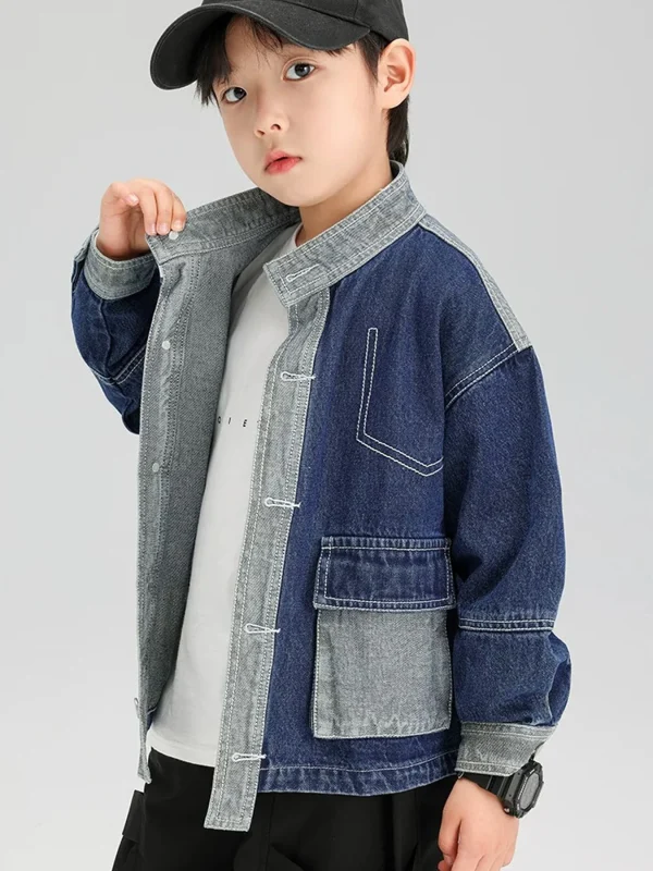 Abbigliamento per bambini Giacche alla moda per ragazzi Primavera e autunno Nuova primavera Internet Abbigliamento per celebrità Giacche per ragazzi Giacca di jeans 5