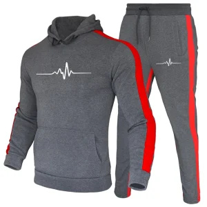 Tuta da uomo in due pezzi vendita calda tuta da uomo moda casual autunno inverno all'aperto set abbigliamento sportivo pantaloni sportivi felpa con cappuccio comoda da jogging 1