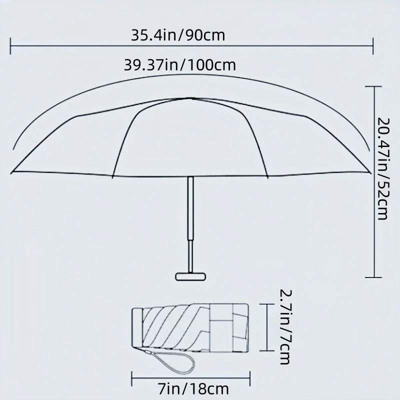 55% di sconto Mini Ombrellone Piccola tasca Ombrellone da pioggia Vinile Pieghevole Protezione UV dai raggi ultravioletti Parasole tascabile Capsula 2