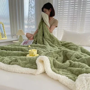 Coperta in pile reversibile Extra lunga Fuzzy accogliente per divano letto divano campeggio e viaggio caldo leggero soffice morbido peluche 1