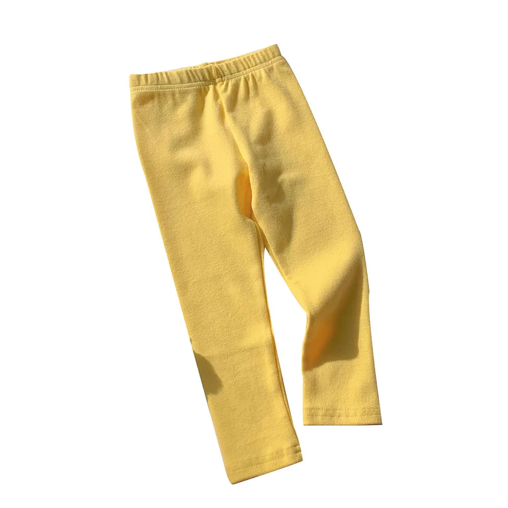 Leggings in cotone per bambini Pantaloni primavera/autunno per ragazze Pantaloni coreani solidi per bambini Pantaloni lunghi elasticizzati Pantaloni per bambini in tessuto 5