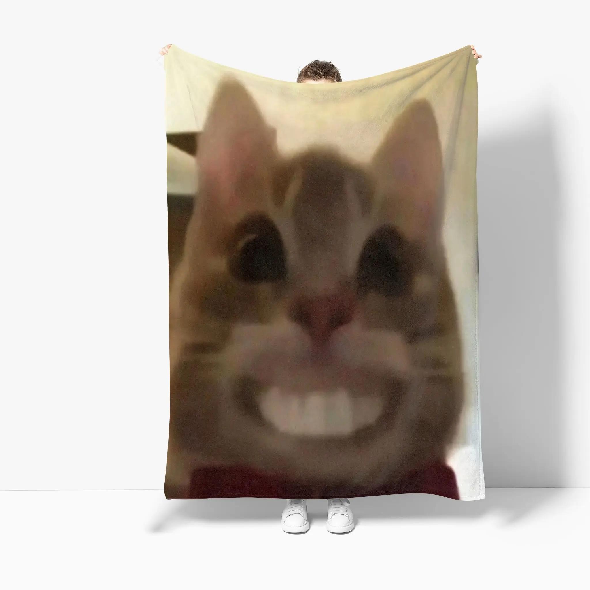 Coperta da tiro con gatto carino per divano letto Divano Coperte morbide e confortevoli Coperta in flanella anti-pilling per la decorazione della casa della camera da letto 4