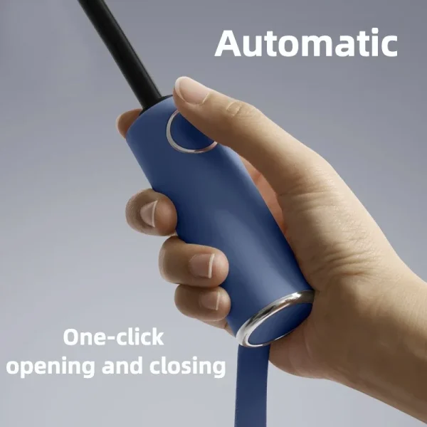 Ombrello pieghevole automatico resistente antivento, 264 stecche in fibra di vetro rinforzata, protezione UV UPF 50+ Ombrelli da sole e da pioggia per uomo donna 5
