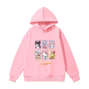 Felpe con cappuccio Cartoon Trend per ragazze e ragazzi, nuove felpe autunnali e invernali, top per bambini caldi e confortevoli 1