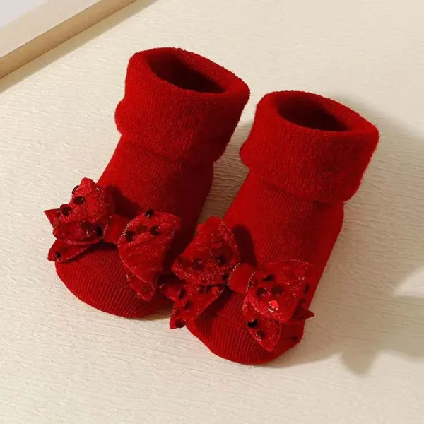 Nuovi calzini rossi per bambini autunno/inverno 5