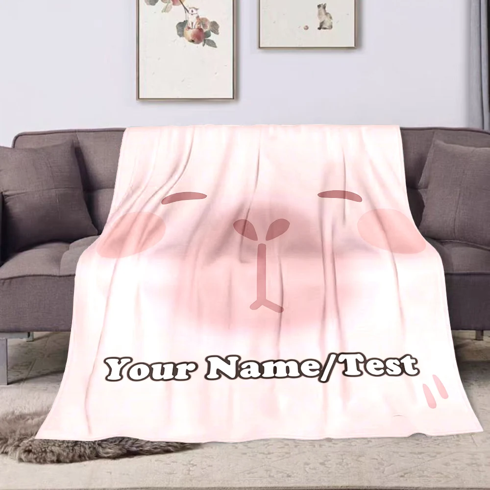 Personalizzazione Coperta con nome personalizzato Stampa capibara adatta per divano, letto, viaggi, campeggio, divano, sedia e letto Regalo di lusso 3