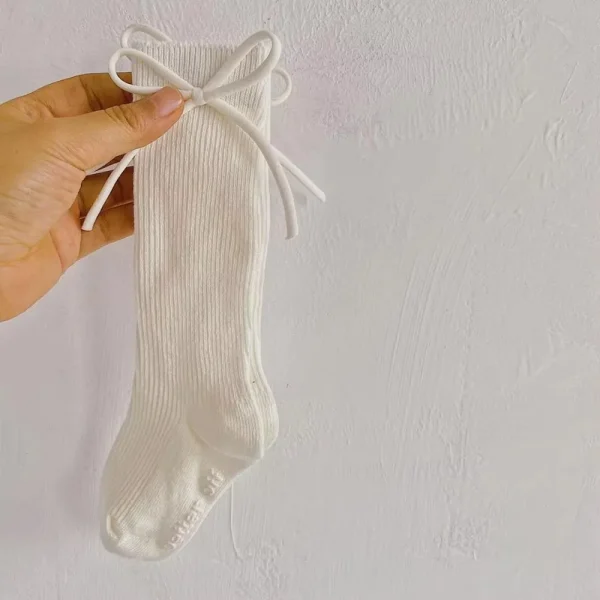Nuovi calzini per bambini Archi Calzini alti al ginocchio per ragazze Calzini antiscivolo per neonati Calzini lunghi per bambini Calzini da principessa per bambini di alta qualità 6