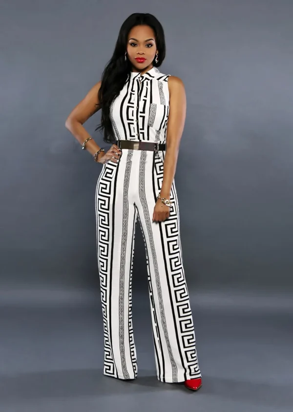 New Sexy Colorful High Street senza maniche Bodycon pagliaccetti tuta da donna con stampa 2023 Fashion Feminino tuta aderente 5