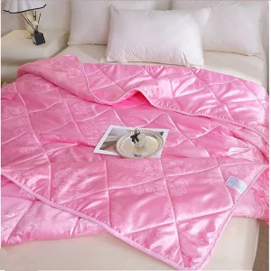 WOSTAR Summer cool satin rayon jacquard aria condizionata trapunta pisolino coperta sottile copriletto freddo biancheria da letto matrimoniale di lusso 1