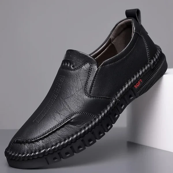 Scarpe slip-on da uomo in vera pelle cucite a mano Occasioni formali da lavoro Calzature per feste di matrimonio Scarpe da tavolo ufficiali per il tempo libero 6