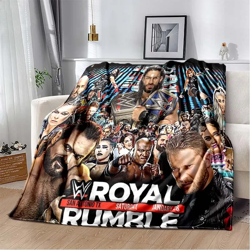 Wrestling Entertainment WWE Stampato Comoda coperta morbida Moda per la casa Divano letto Soggiorno Calda coperta regalo da viaggio portatile 2