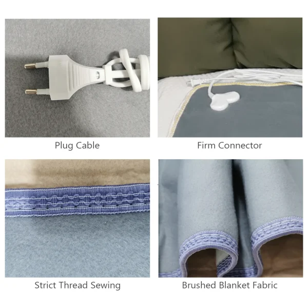 Coperta elettrica 220V Termostato automatico Coperta riscaldante elettrica Scaldacorpo Materasso termico per uso invernale in ufficio domestico 6