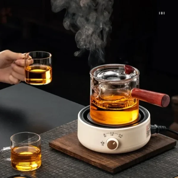 Stufa elettrica in ceramica Stufa da tè per la casa Ufficio Tea Brewer Piastra riscaldante elettrica adatta per tè/caffè Auto Mantieni caldo 2